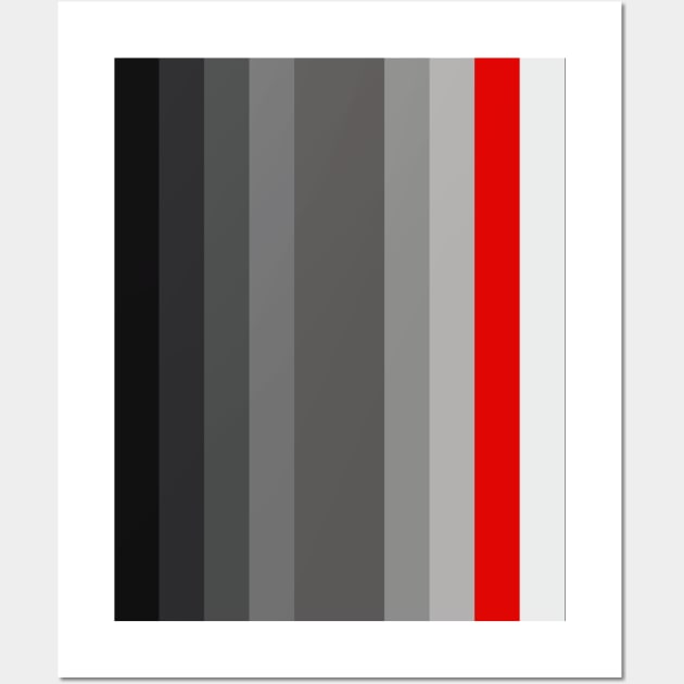 Gray gradient with a red stripe Wall Art by Evgeniya